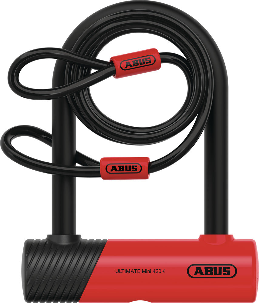 ABUS 420K/150HB140 Ultimate Mini Bügelschloss + Cobra 10/120 rot ABUS 420K/150HB140 Ultimate Mini Bügelschloss + Cobra 10/120 rot