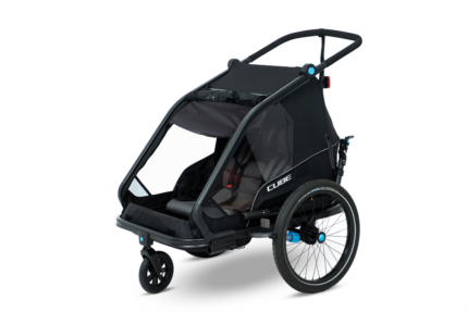 CUBE Kinder Fahrradanhänger Double CMPT ohne Sonnenschutz