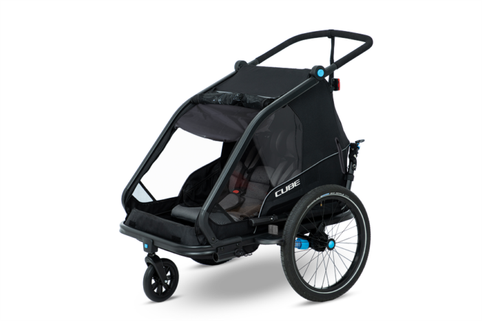CUBE Kinder Fahrradanhänger Double CMPT ohne Sonnenschutz