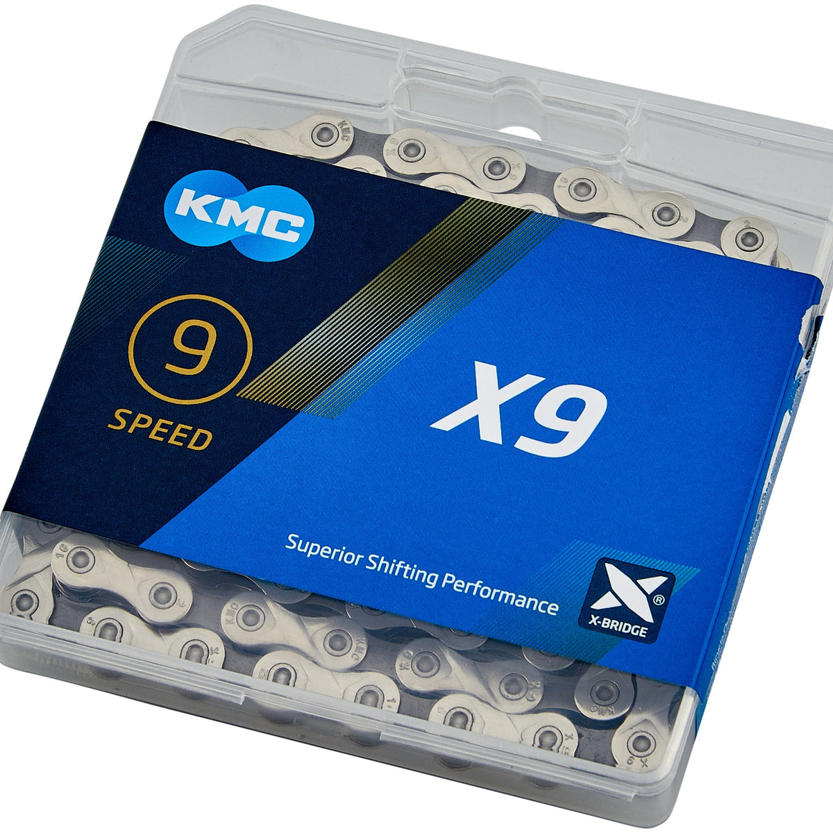 KMC X9 Kette 9-fach silber/grau 114Z KMC X9 Kette 9-fach silber/grau 114Z