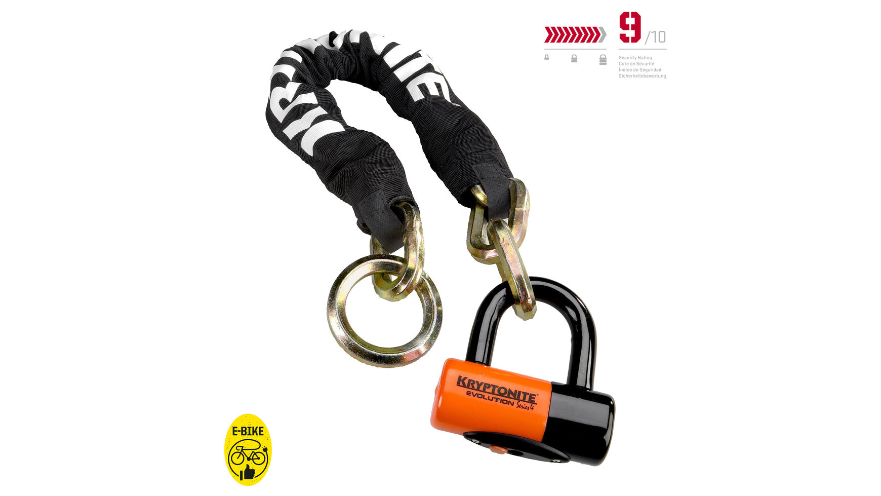 Kryptonite New York 1275 Cinch Ring Kettenschloss (75cm) + Evolution Disc Lock schwarz Kryptonite New York 1275 Cinch Ring Kettenschloss (75cm) + Evolution Disc Lock schwarz