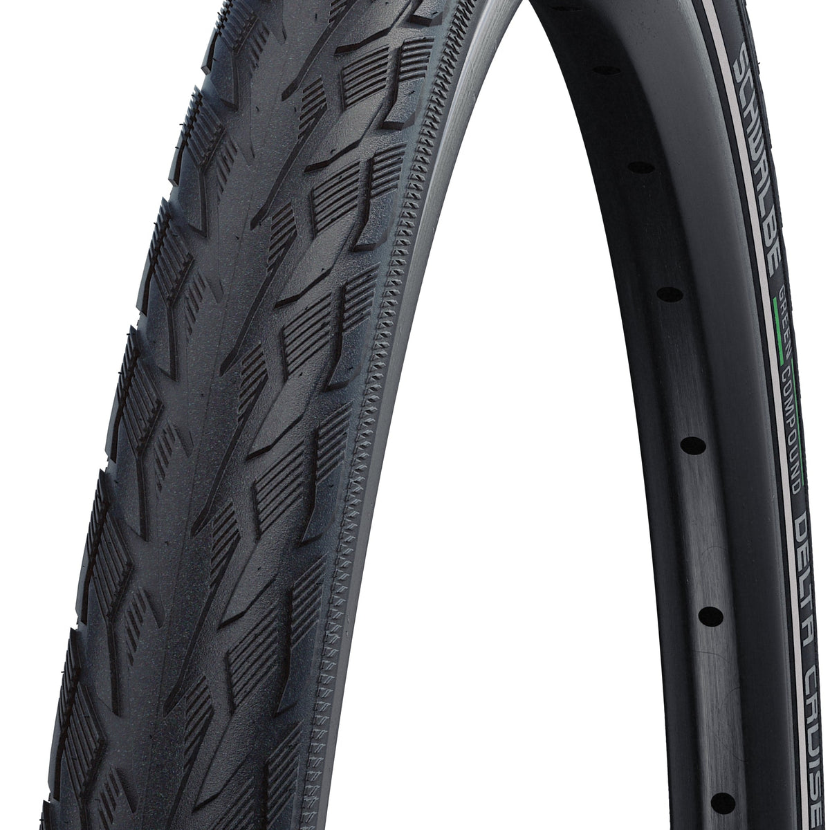 Schwalbe Delta Cruiser Plus Active Drahtreifen 28x1.40" PunctureG E-25 Green Compound Reflex schwarz Schwalbe Delta Cruiser Plus Active Drahtreifen 28x1.40" PunctureG E-25 Green Compound Reflex schwarz