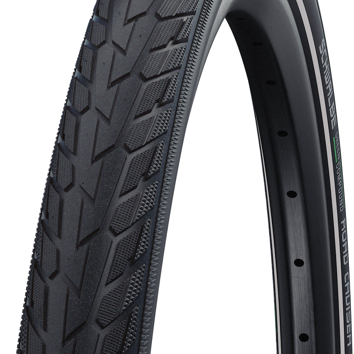 Schwalbe Road Cruiser Plus Drahtreifen 20x1.75" Active TwinSkin PunctureGuard E-25 Green schwarz Schwalbe Road Cruiser Plus Drahtreifen 20x1.75" Active TwinSkin PunctureGuard E-25 Green schwarz