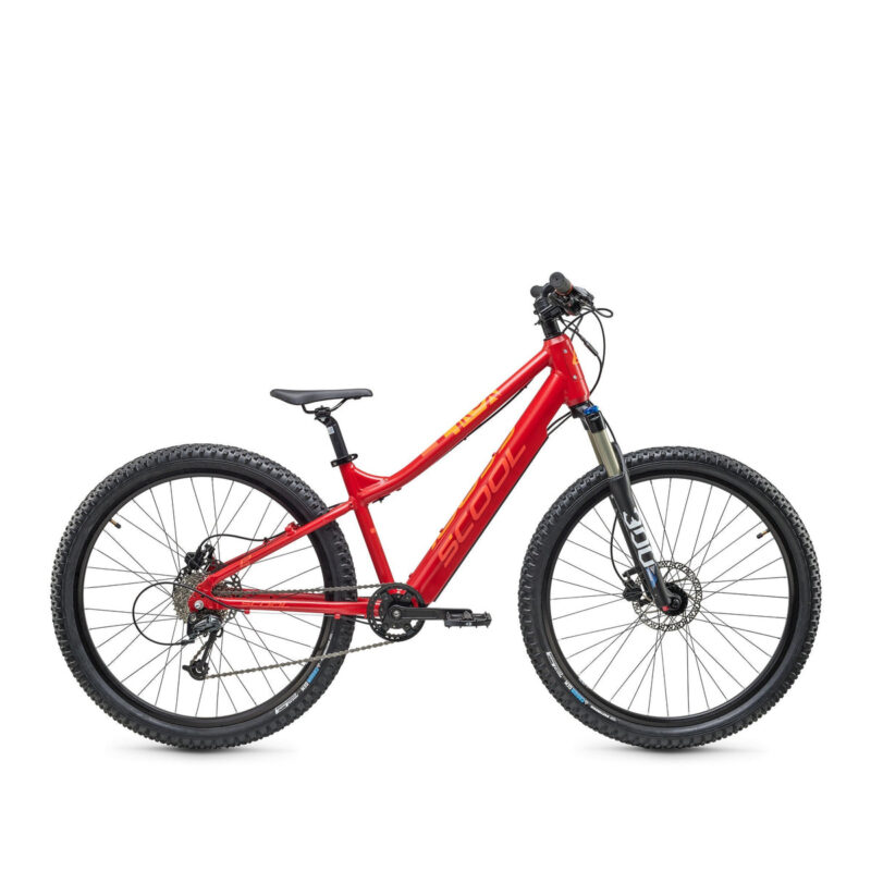 S'COOL Junior Bikes E-Kinderfahrrad | e-troX race 26 Zoll 9-Gang Red/Orange