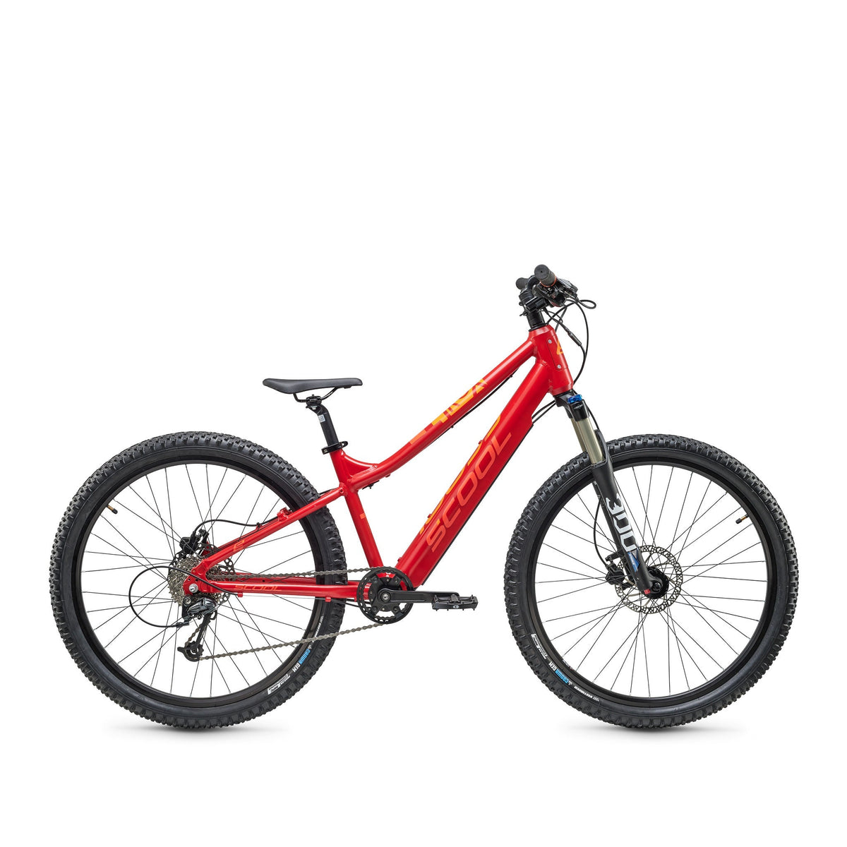 S'COOL Junior Bikes E-Kinderfahrrad | e-troX race 26 Zoll 9-Gang Red/Orange S'COOL Junior Bikes E-Kinderfahrrad | e-troX race 26 Zoll 9-Gang Red/Orange