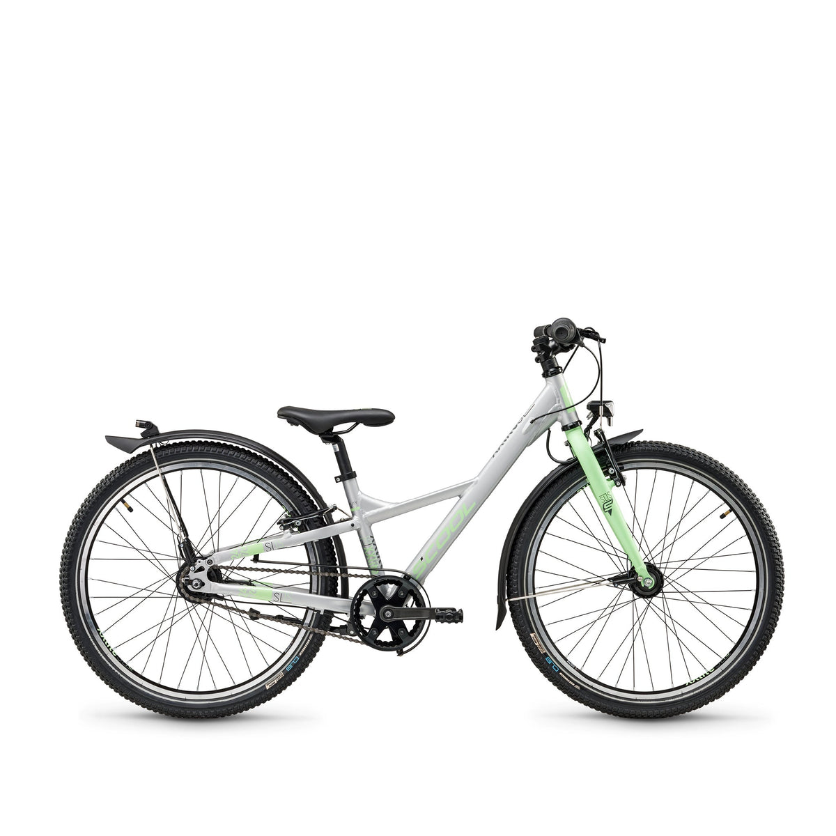S'COOL Junior Bikes Kinderfahrrad XXlite sl 24 Zoll 7-Gang Silver/Pastel Green S'COOL Junior Bikes Kinderfahrrad XXlite sl 24 Zoll 7-Gang Silver/Pastel Green