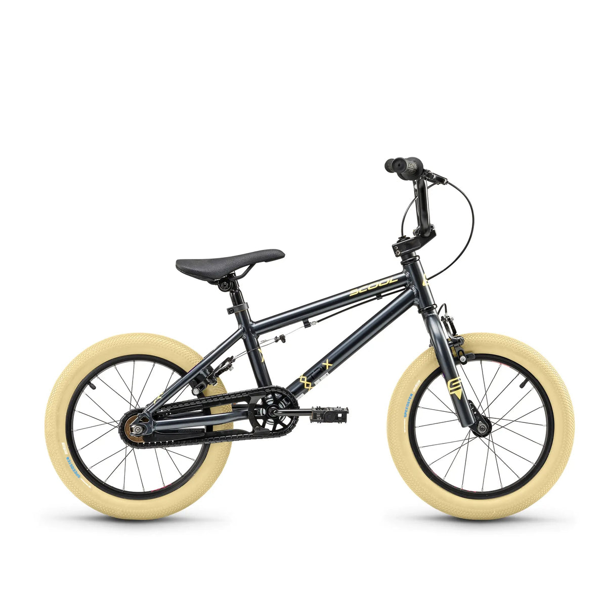S'COOL Junior Bikes XtriX mini 16 Zoll 1-Gang BMX Dark Grey/Beige S'COOL Junior Bikes XtriX mini 16 Zoll 1-Gang BMX Dark Grey/Beige