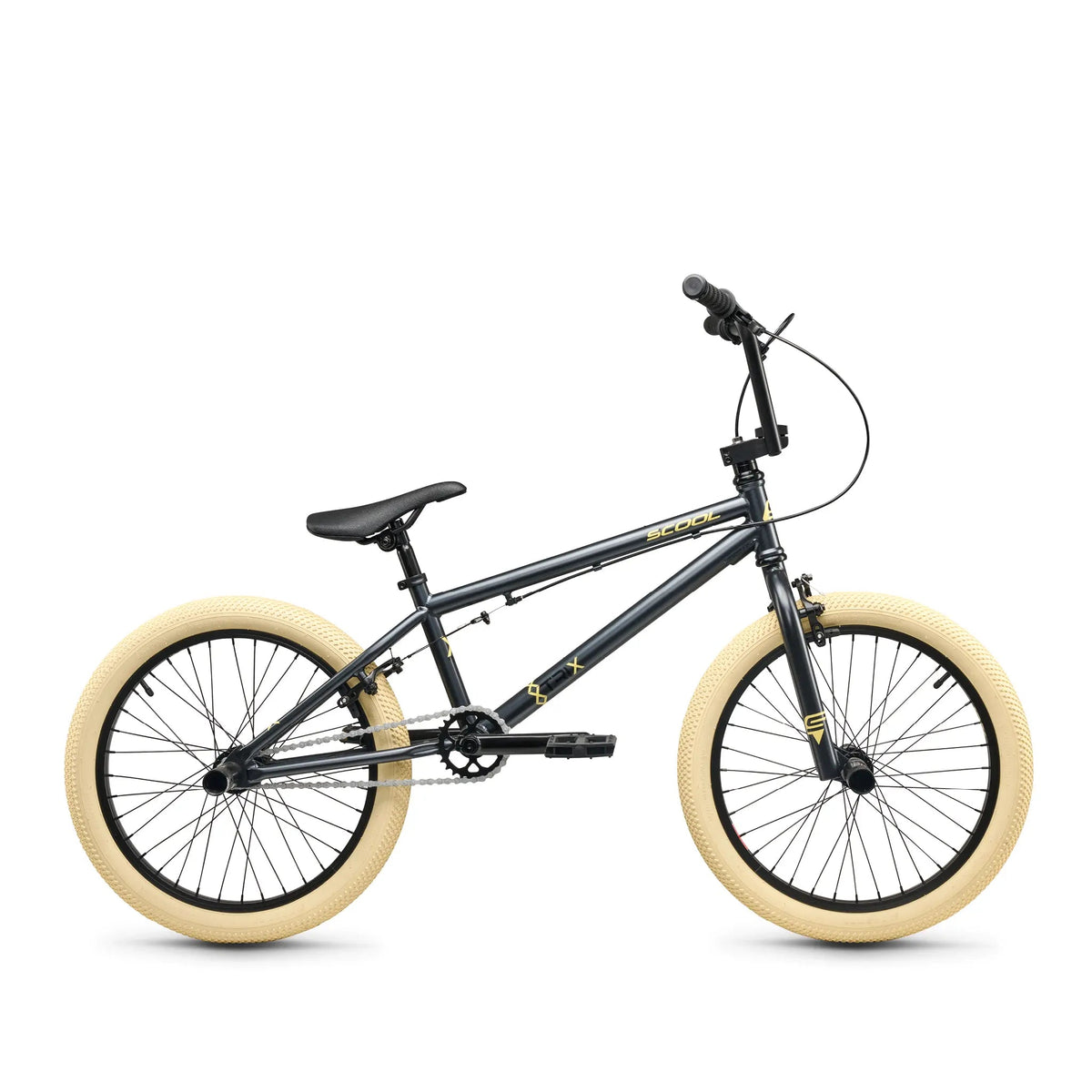 S'COOL Junior Bikes XtriX40 20 Zoll 1-Gang BMX Dark Grey/Beige S'COOL Junior Bikes XtriX40 20 Zoll 1-Gang BMX Dark Grey/Beige