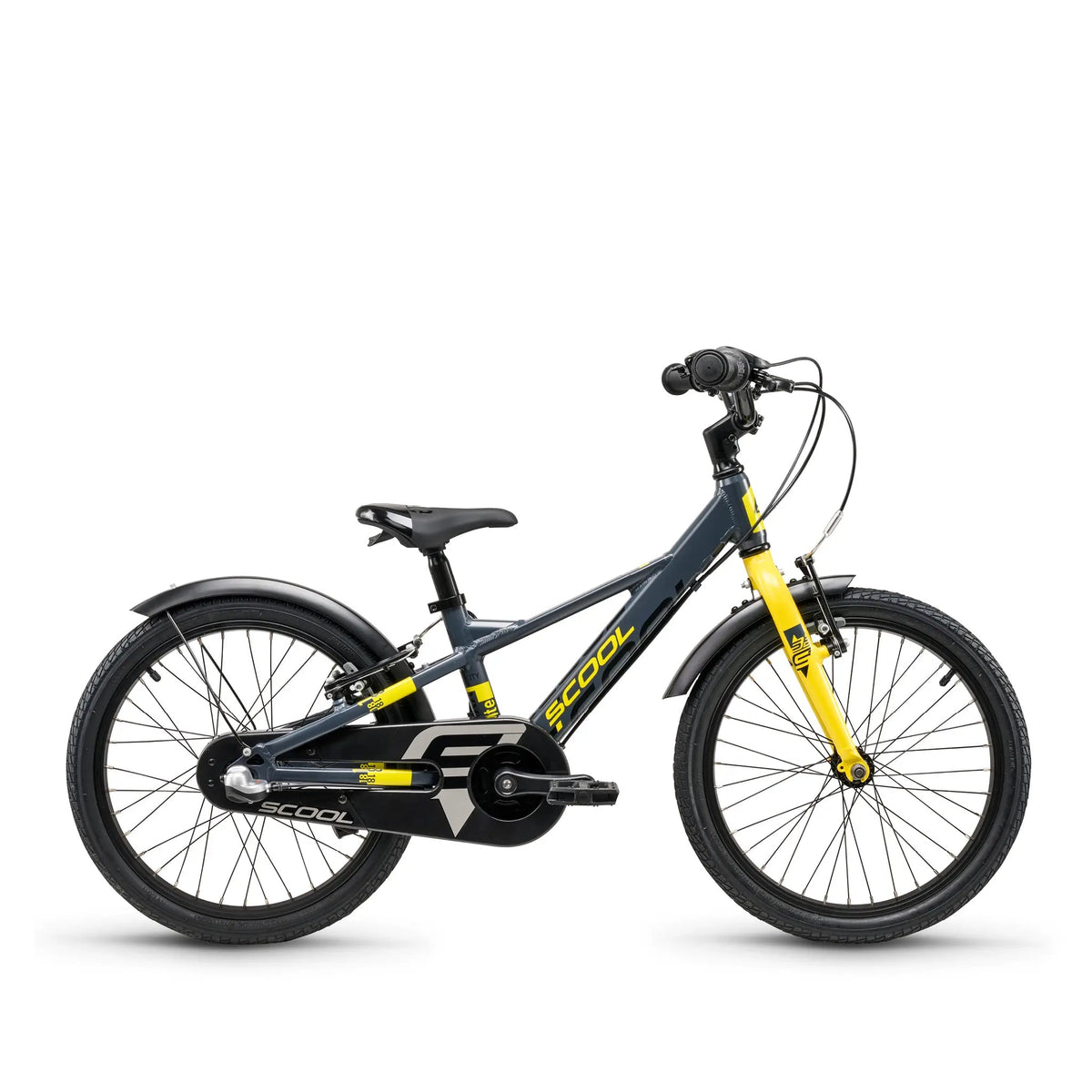 S'COOL Junior Bikes XXlite EVO 18 Zoll 3-Gang Dark Grey/Yellow S'COOL Junior Bikes XXlite EVO 18 Zoll 3-Gang Dark Grey/Yellow