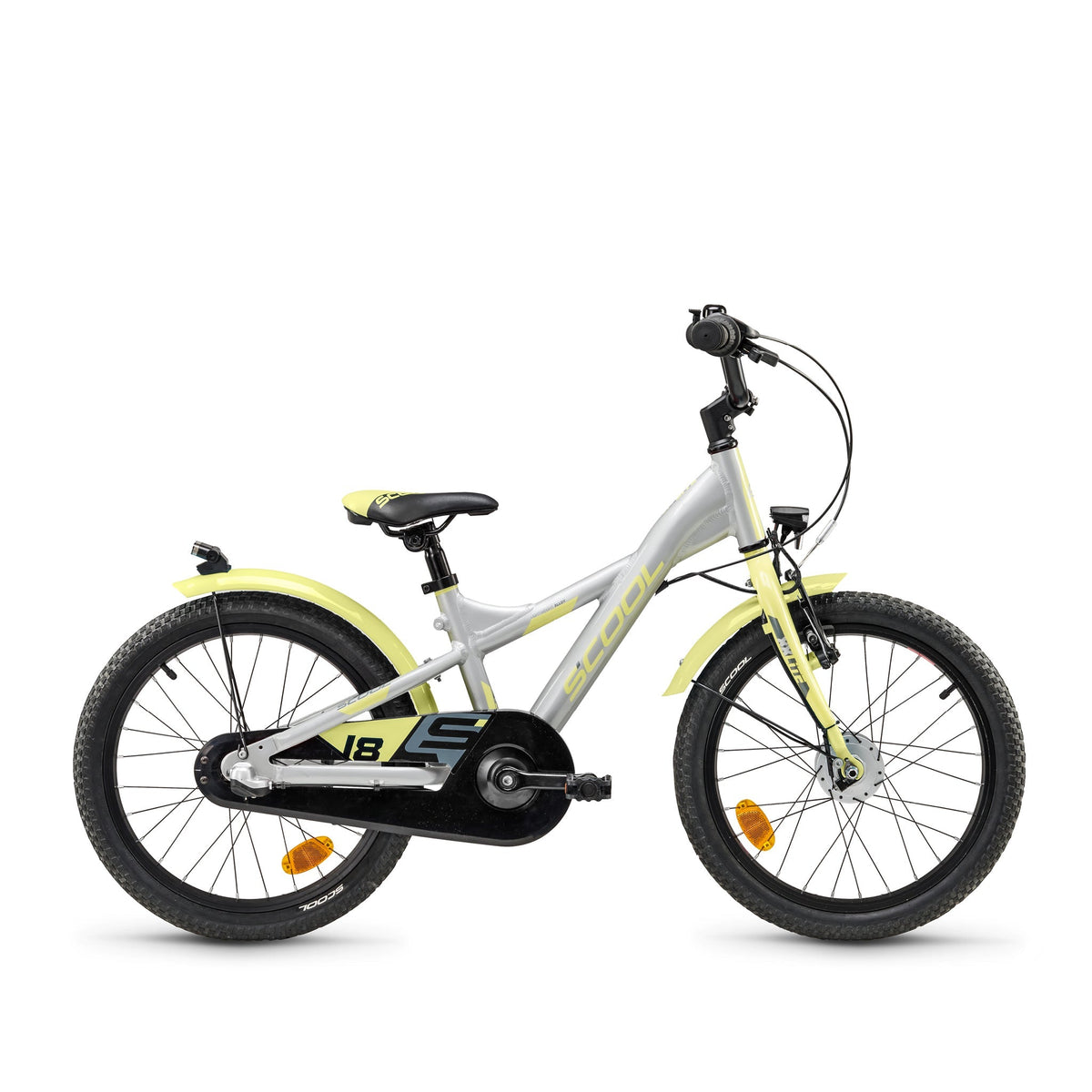 S'COOL Junior Bikes XXlite street 18 Zoll 3-Gang Silver/Lime S'COOL Junior Bikes XXlite street 18 Zoll 3-Gang Silver/Lime