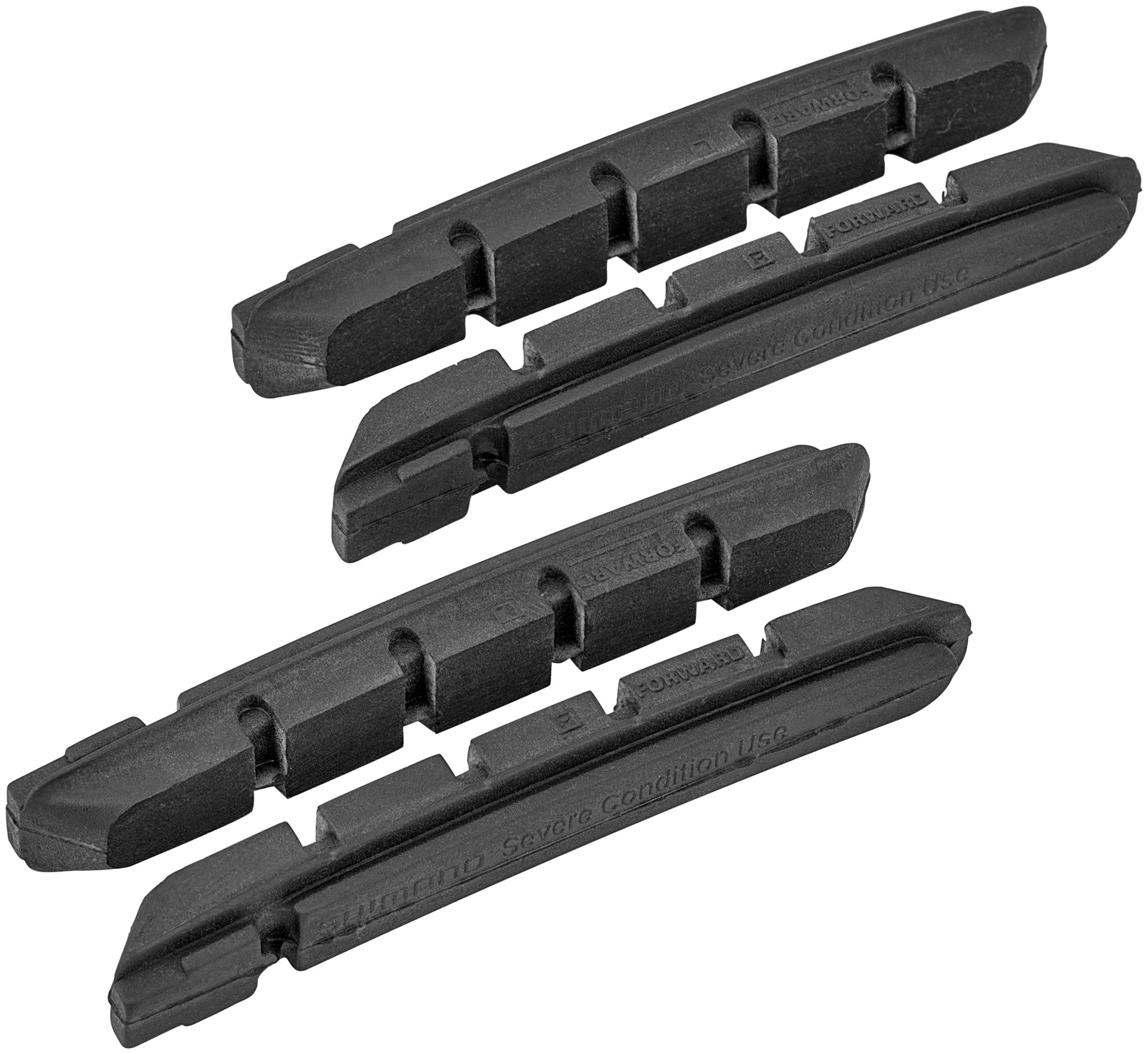 Shimano M70R2 Bremsschuhe für Alu-Felgen 2 Paar schwarz Shimano M70R2 Bremsschuhe für Alu-Felgen 2 Paar schwarz